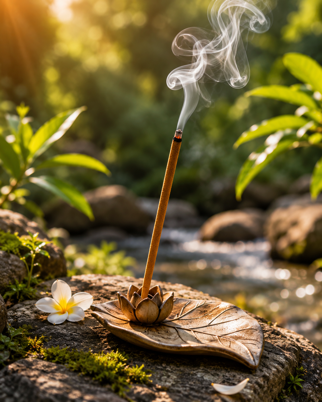 Premium dhoop stick in a natural setting